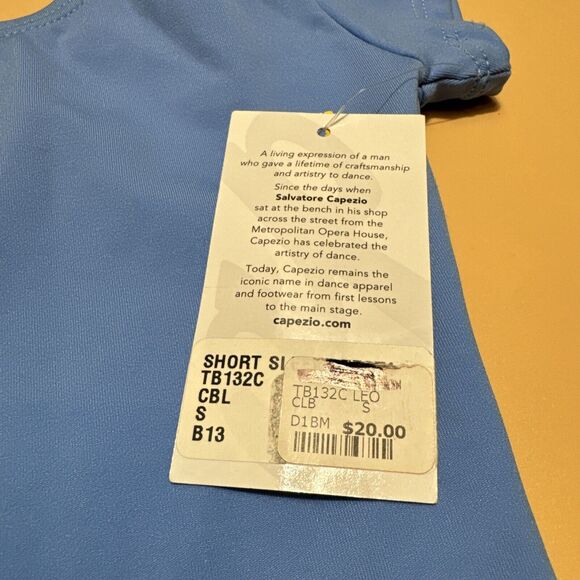 NWT Capezio Leotard Girls Small Blue Short Sleeve Dance, Gymnastics, Ballet - Picture 5 of 13